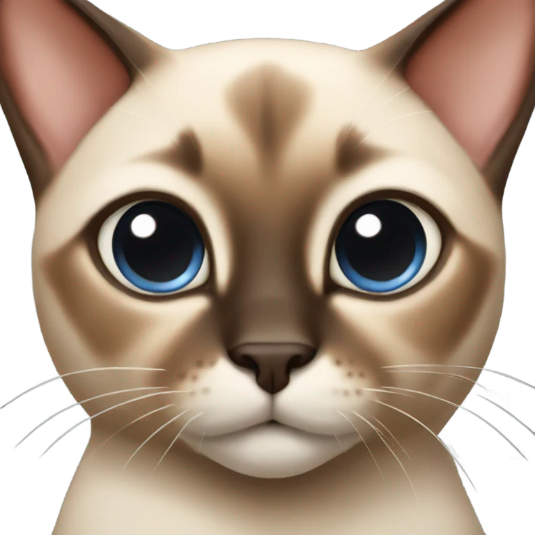 Siamese brown cat  emoji