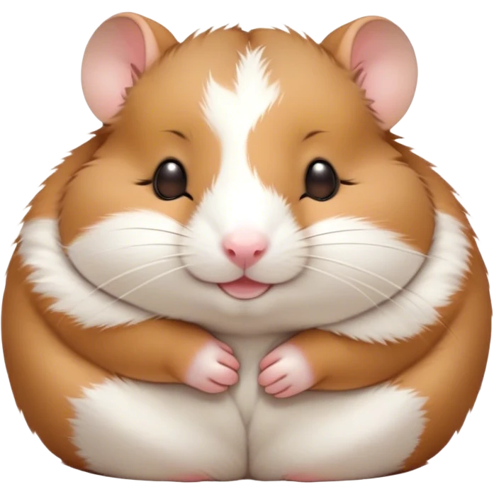 Meme-Worthy Cute Sleeping Brown and White Banded Hamster Portrait Emoji, Head resting peacefully with a contented smile, showcasing a delightfully compact build and a luxuriously soft banded fur of brown and white, eyes shut in a serene nap, Simplified yet hilariously adorable features, highly detailed, glowing with a soft, drowsy light, high shine, relaxed and utterly lovable, stylized with an air of playful laziness, bright and heartwarming, soft glowing outline, capturing the essence of a comically sleepy hamster, so meme-worthy it feels like it could instantly become the next viral sensation of adorable slumber! emoji