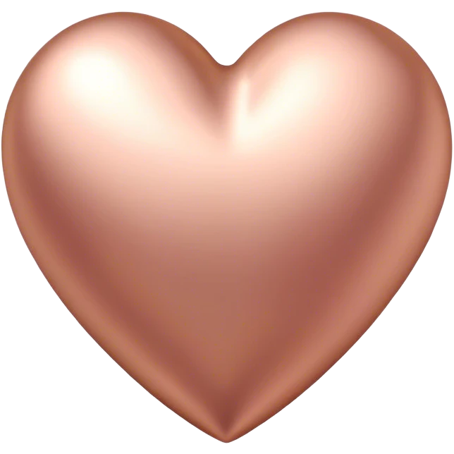 Matte rose gold heart emoji