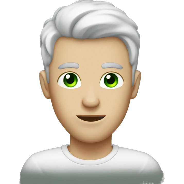 smoking guy with light browning hair and green eyes emoji