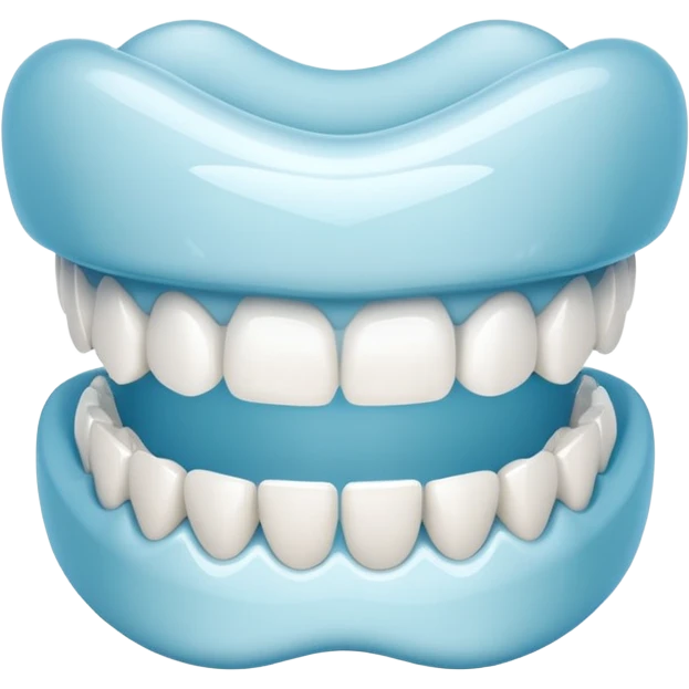 Teeth with aligner clips emoji