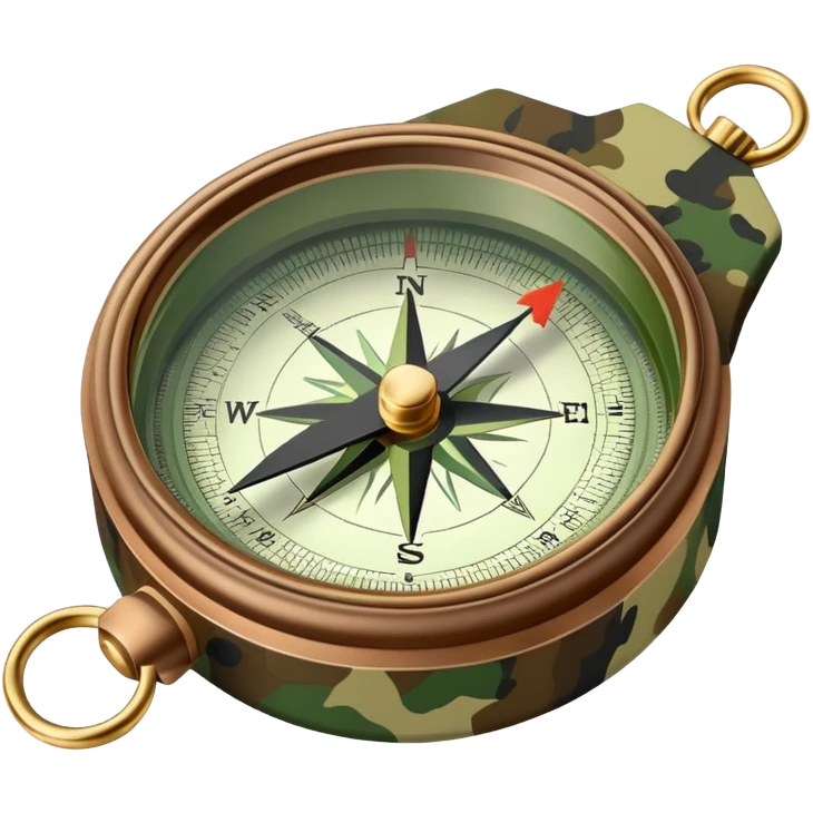 military compass with camouflage pattern emoji