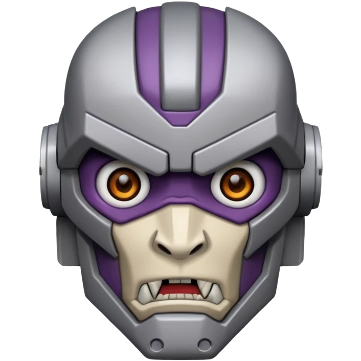 Absolutely terrified scared megatron emoji