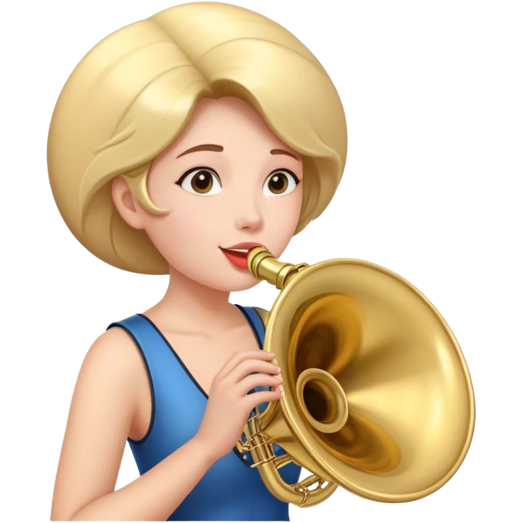 Girl playing the sousaphone emoji