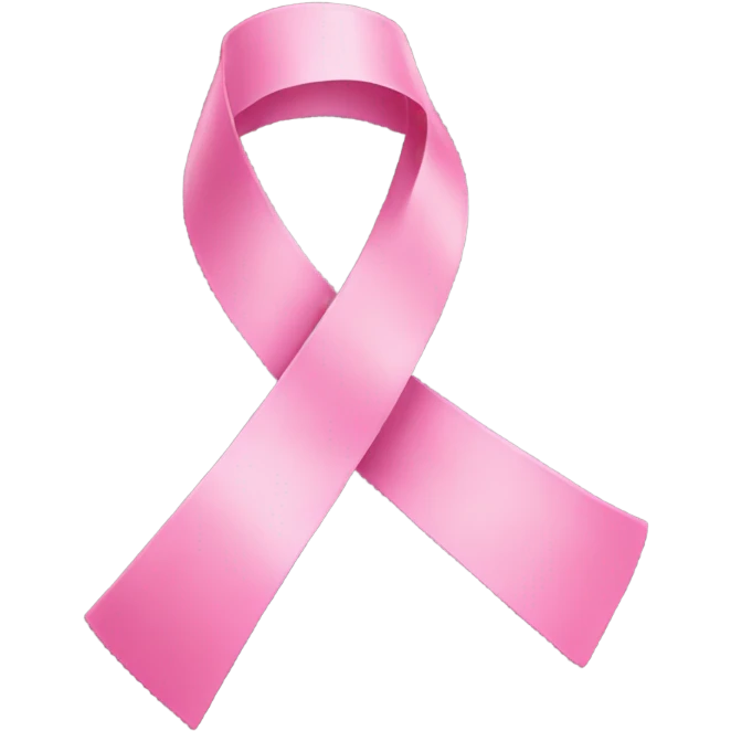 Pink breast cancer ribbon emoji