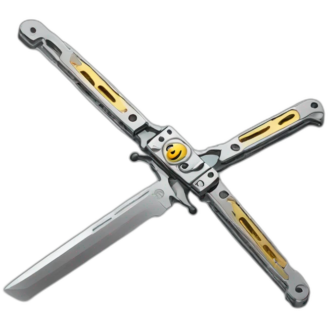 Balisong butterfly knife emoji