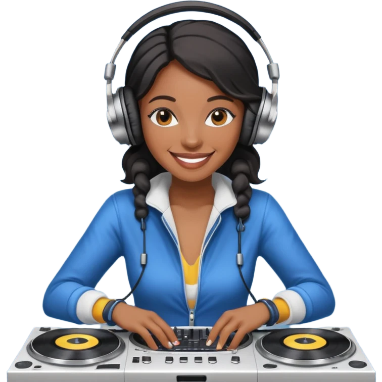 Black women as a DJ emoji