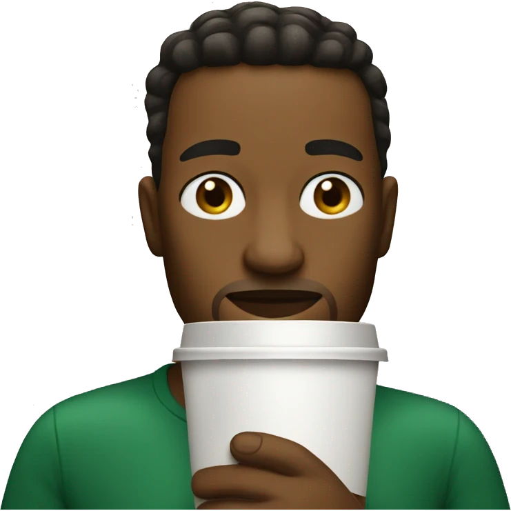 drinking starbucks emoji  emoji