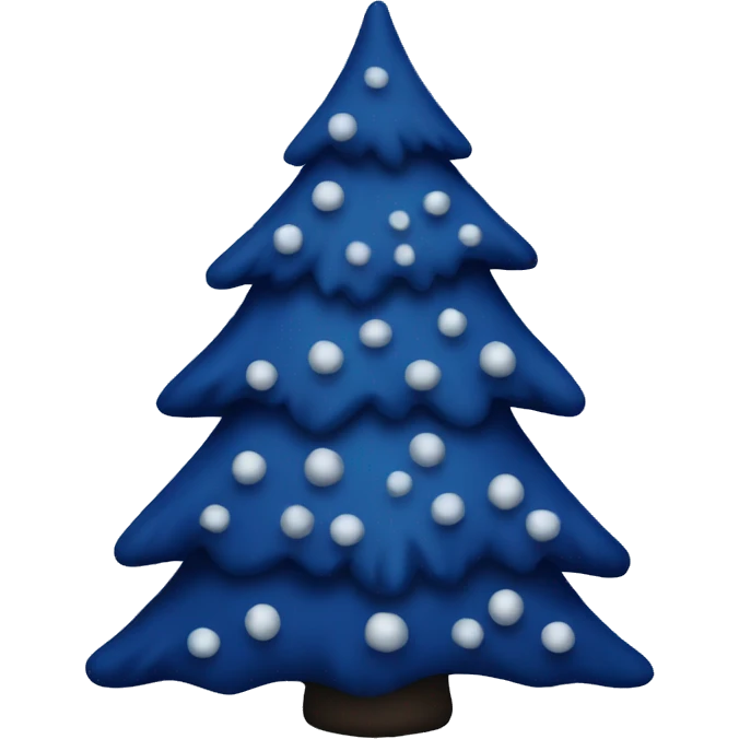 Dark blue Christmas tree emoji