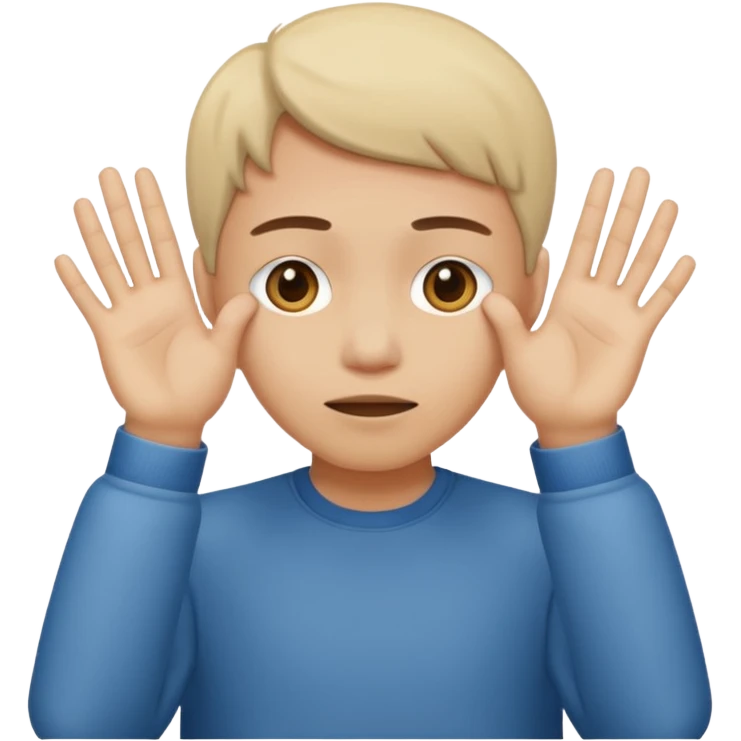 Covering the face with hands and peeping through your finger emoji