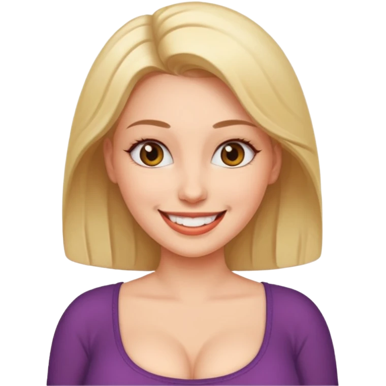 Naked woman with big boobs emoji