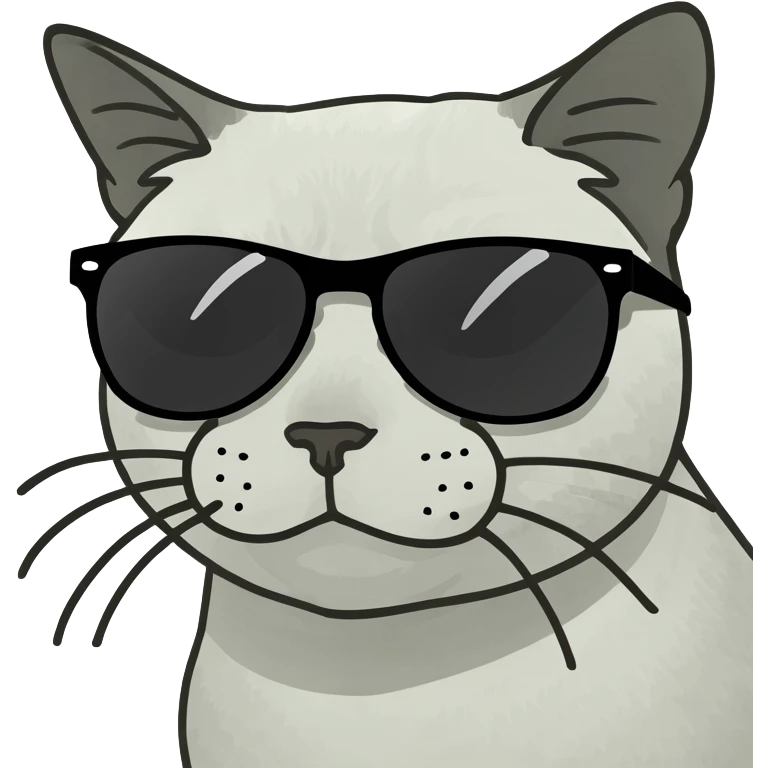 Cat with sunglasses  emoji
