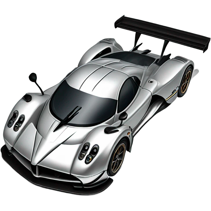 Silver Pagani Zonda race car  emoji