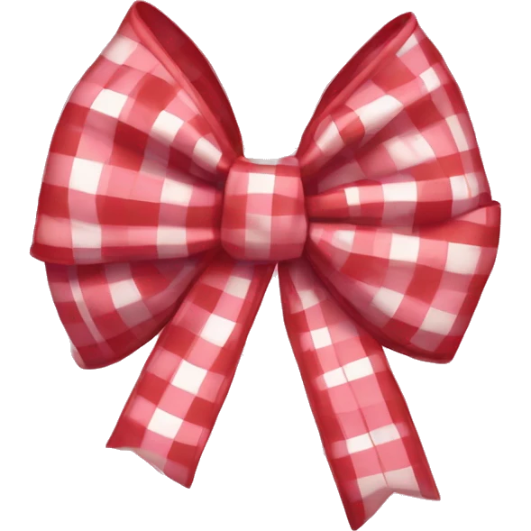 Gingham bow  emoji
