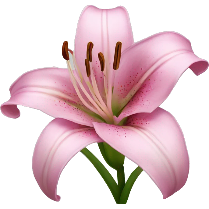 Pink lily flower emoji