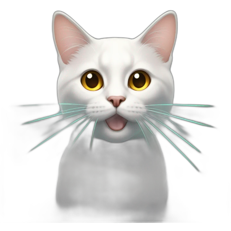 Chat qui lance des rayons laser emoji