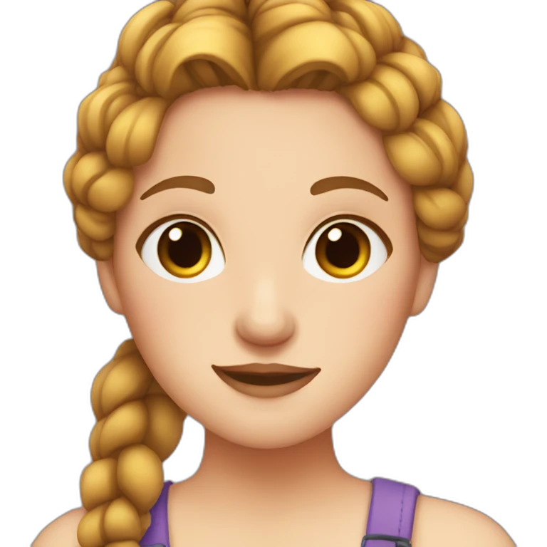 lady with freckles and a French braid emoji