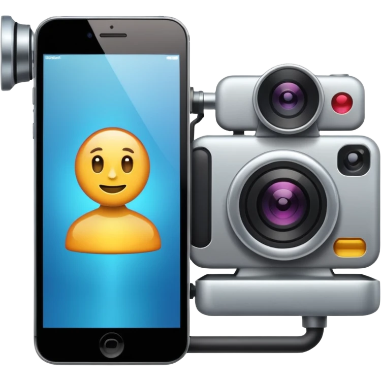 phone and camera streaming emoji