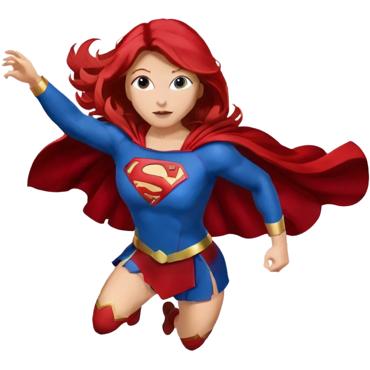 Supergirl fly in the sky emoji