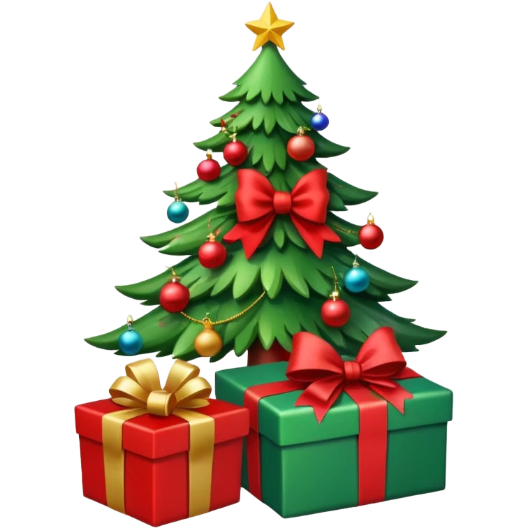 Árvore de natal,bolas de colocar na árvore, presente  emoji