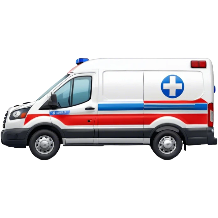 Ambulance - Ford Transit 350 (Model Year: 2021) (Iconic colour: White with red and blue lights) emoji