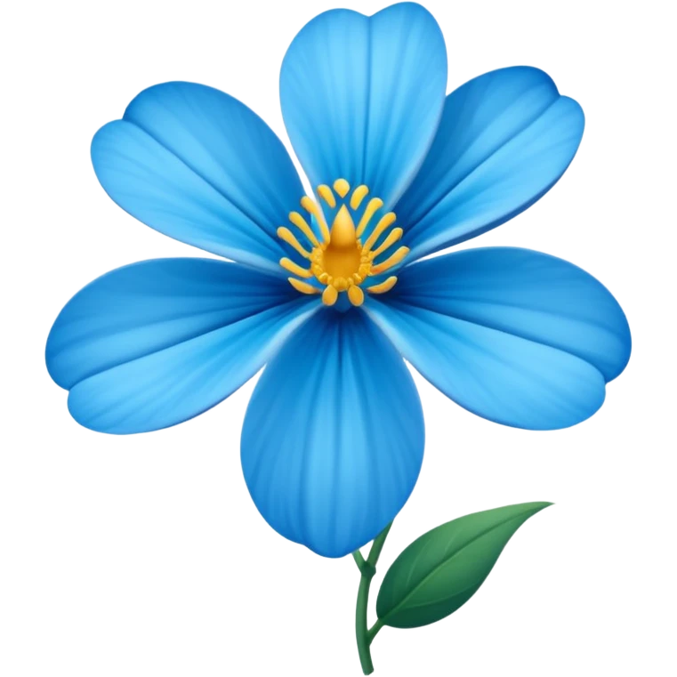 Flor azul marchitándose  emoji