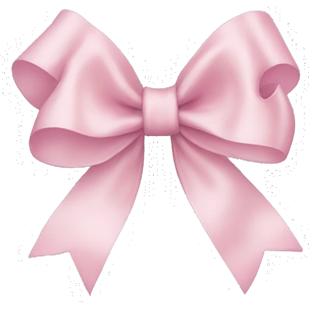 light pink bow  emoji