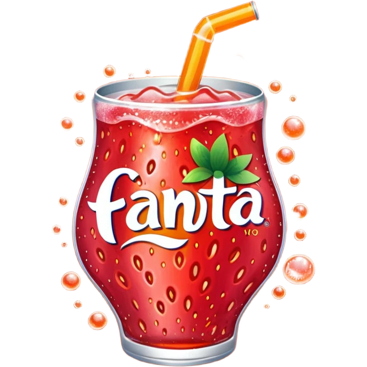 hyper sparkle strawberry Fanta  emoji