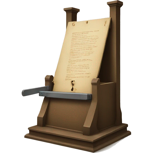 Historic French revolution guillotine  emoji