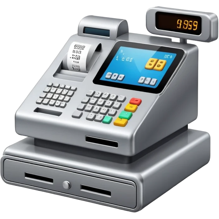 retail cash register with display and buttons emoji