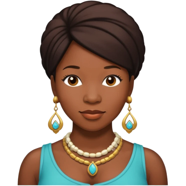 India Arie with dark brown hair emoji