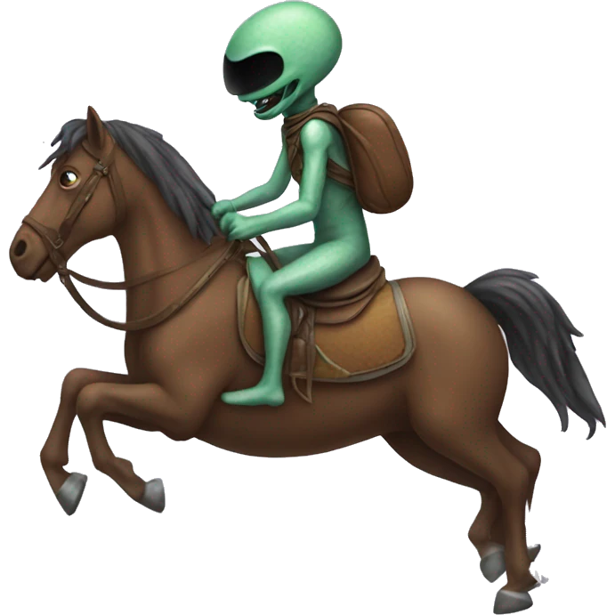 Alien riding horse  emoji