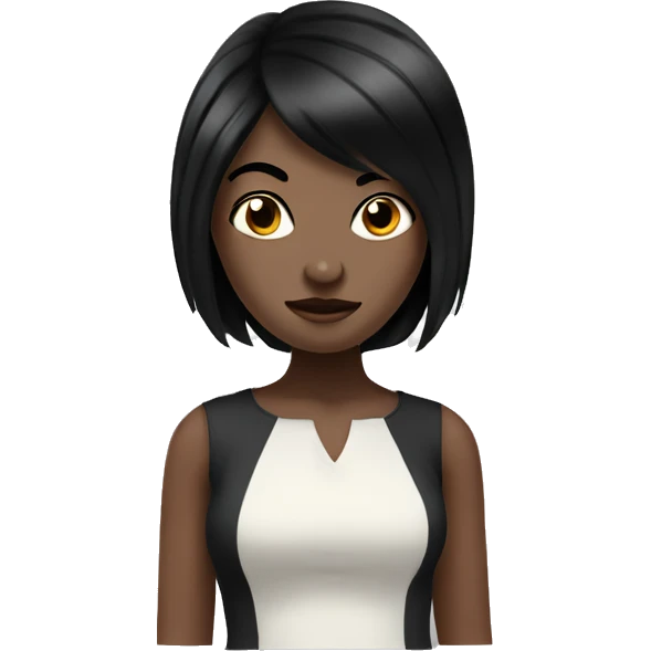 pale girl with black hair being sassy emoji