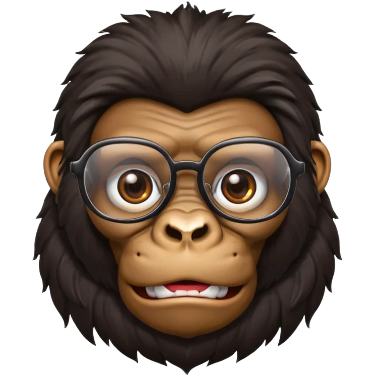 Gorillas with glasses emoji