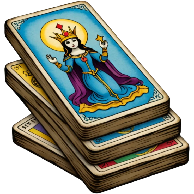A small stack of tarot cards emoji