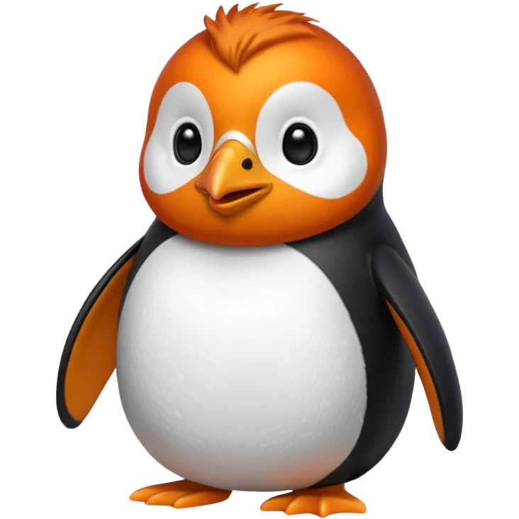 Penguin with ginger beard  emoji