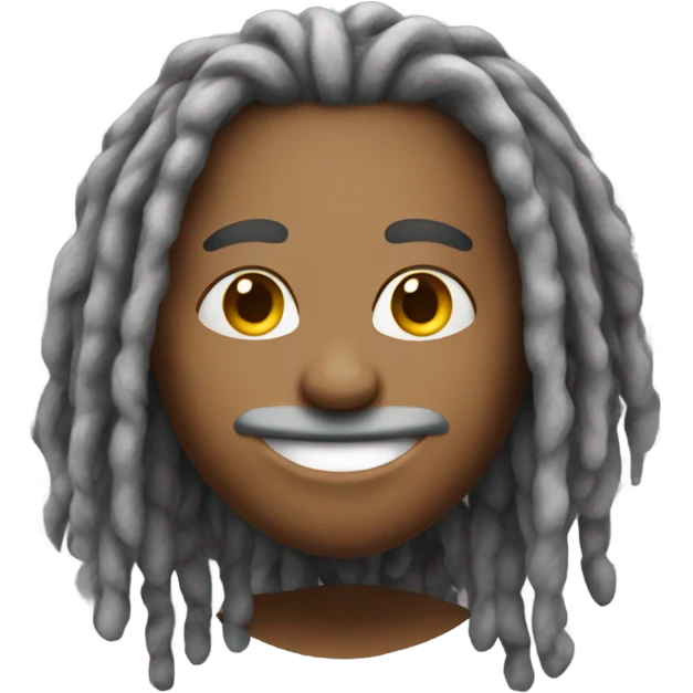 realistic smile with Dred locs rounder and softer face emoji