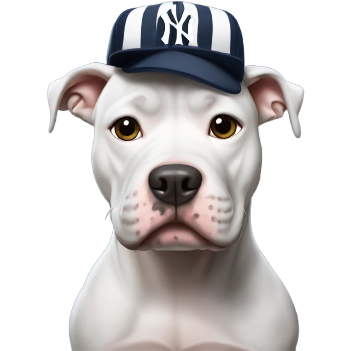 Pitbull with a New York Yankees Jersey emoji