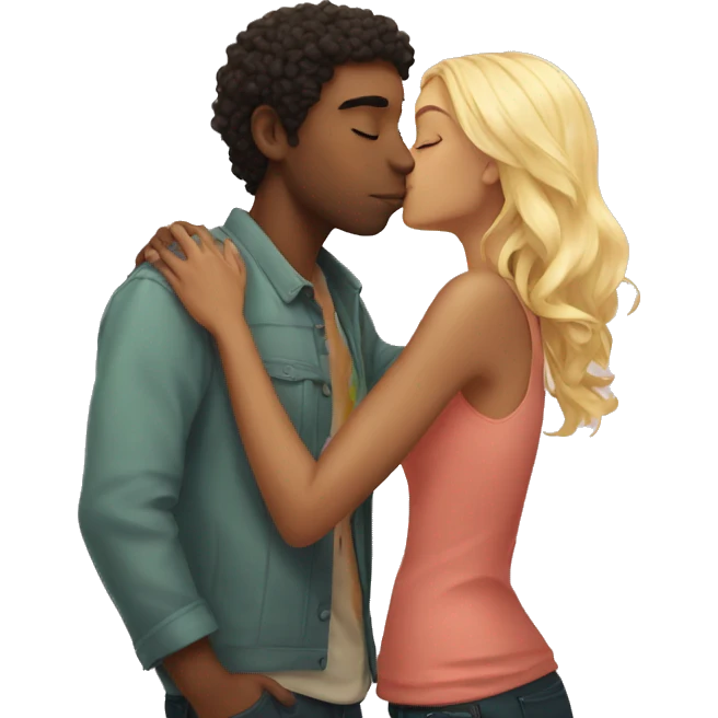 Friend Anahit Kisses with Mika emoji