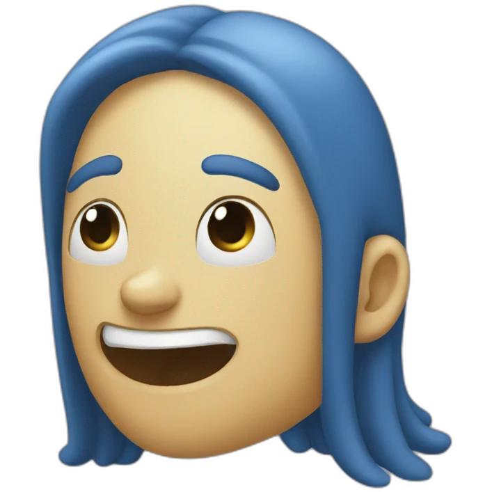 Caca bleu emoji