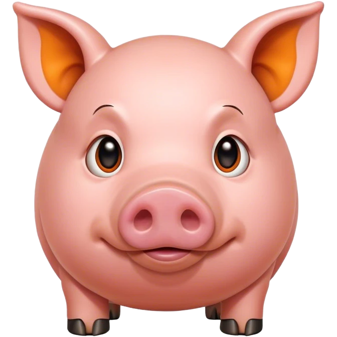 pig with orange emoji