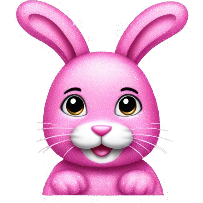 pink sparkly bunny emoji