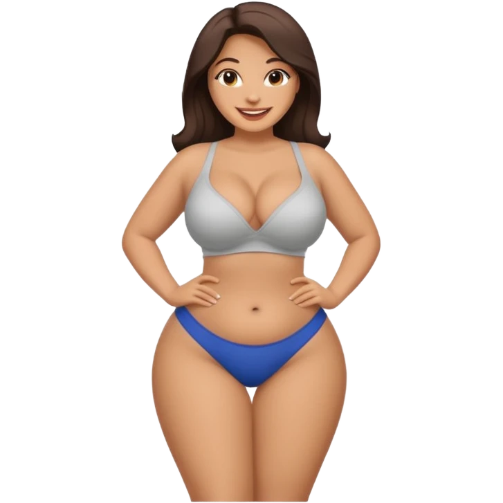attractive full body latina with massive curves, breasts, and ass emoji