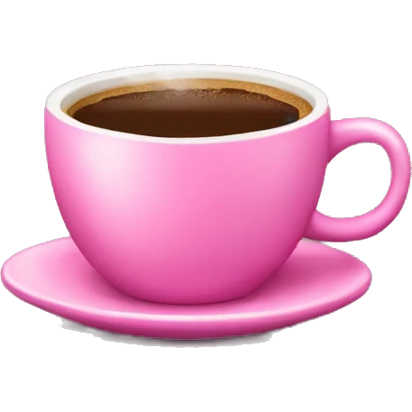 Pink coffee emoji