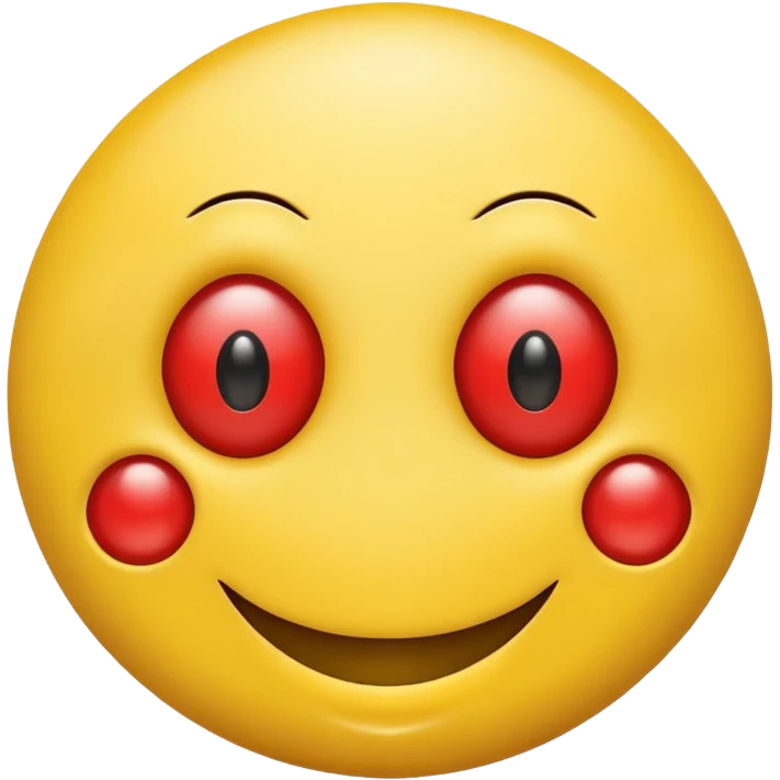 Can u make a smiley face with mushroom eyes emoji