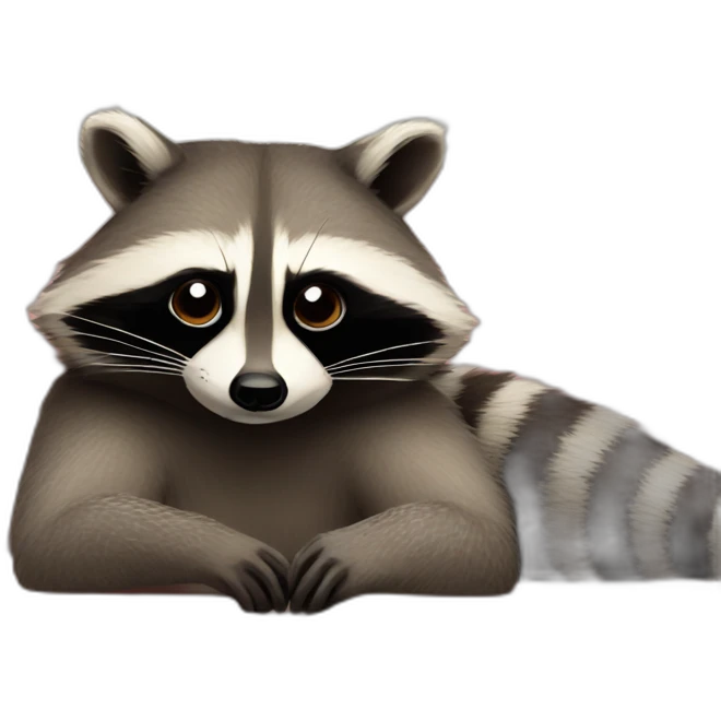 raccoon on a couch emoji