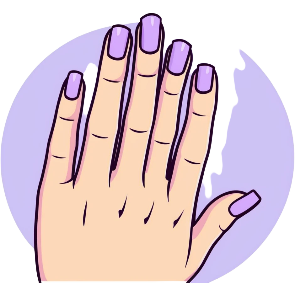 lilac pastel manicure emoji