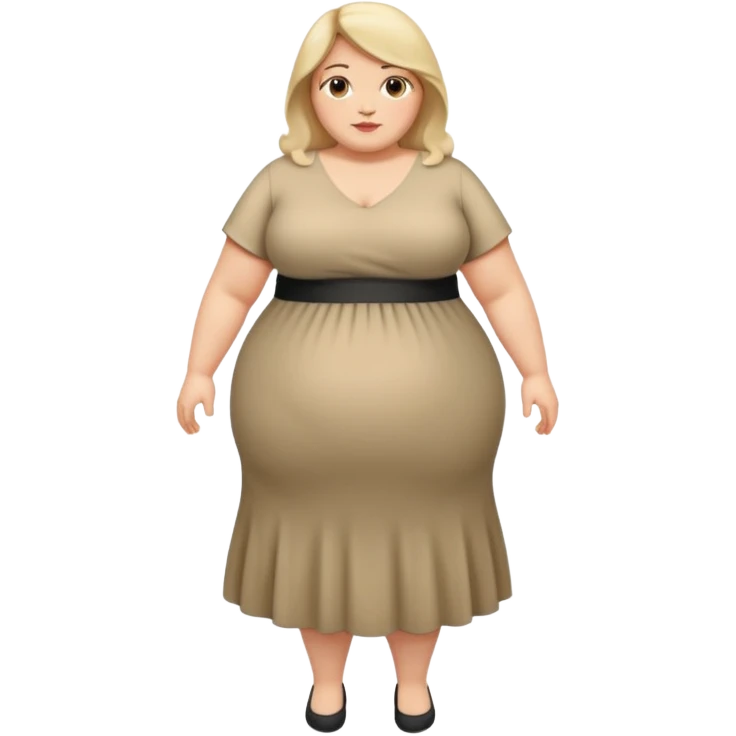 Fat woman full body emoji