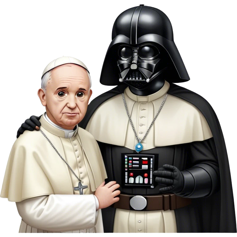 Papa Francisc with drath vader  emoji