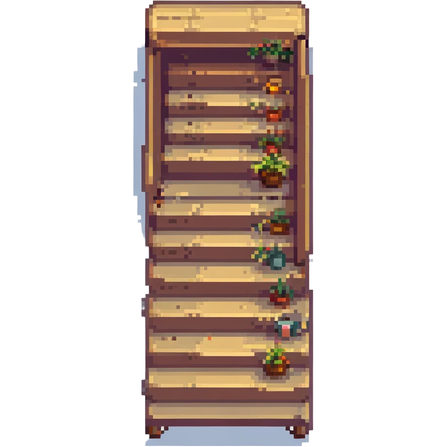 stairs emoji, retro pixel art style emoji
